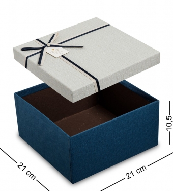 Коробка подарочная «Квадрат» цв.син./бел. A64ON4