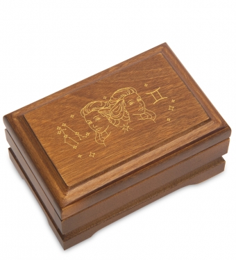 Шкатулка деревянная «Знак Зодиака-Близнецы» 655RKP