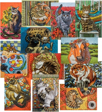 Набор из 12 почтовых открыток «Сказочная пастель» Н.Леонова HN5MRT