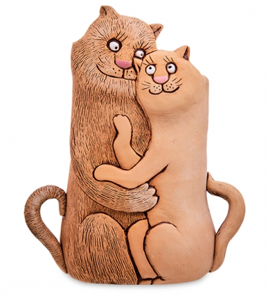 Ваза-кашпо «Коты влюбленная пара с хвостами» ZNYHTJ