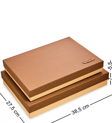 Набор коробок из 2шт «Прямоугольник» цв.беж./корич. 50YPAC