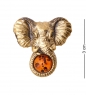Брошь «Слон Африка» латунь, янтарь ZLOQ8A