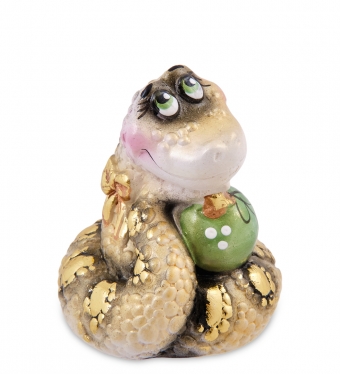 Фигурка гипсовая «Змея с шаром» HMNZ9I