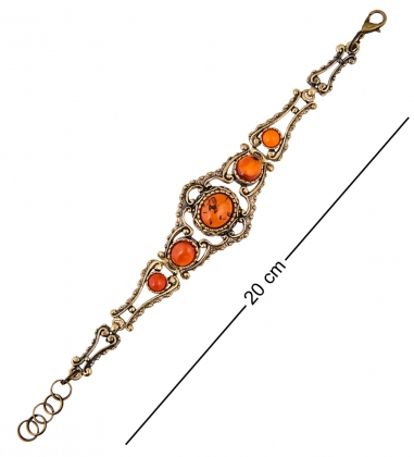 Браслет «Арт Джованна» латунь, янтарь SSD4UU