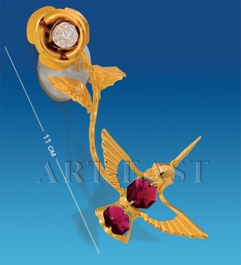 Фигурка на липучке «Колибри на розе» с цв.кр. Юнион QQEC95