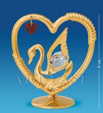 Фигурка «Сердечко с лебедем» с цв.кр. Юнион WU2HQN